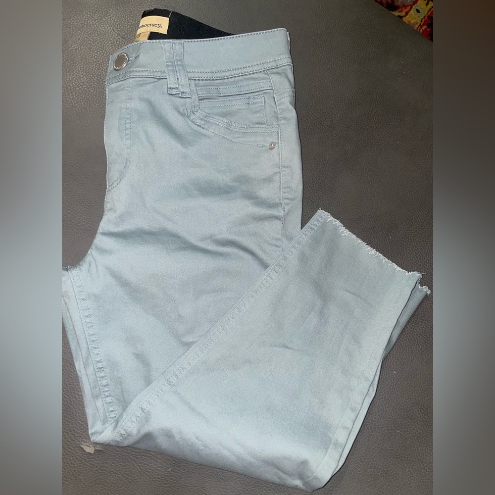 Democracy Sky Blue Skinny Cropped Jeans